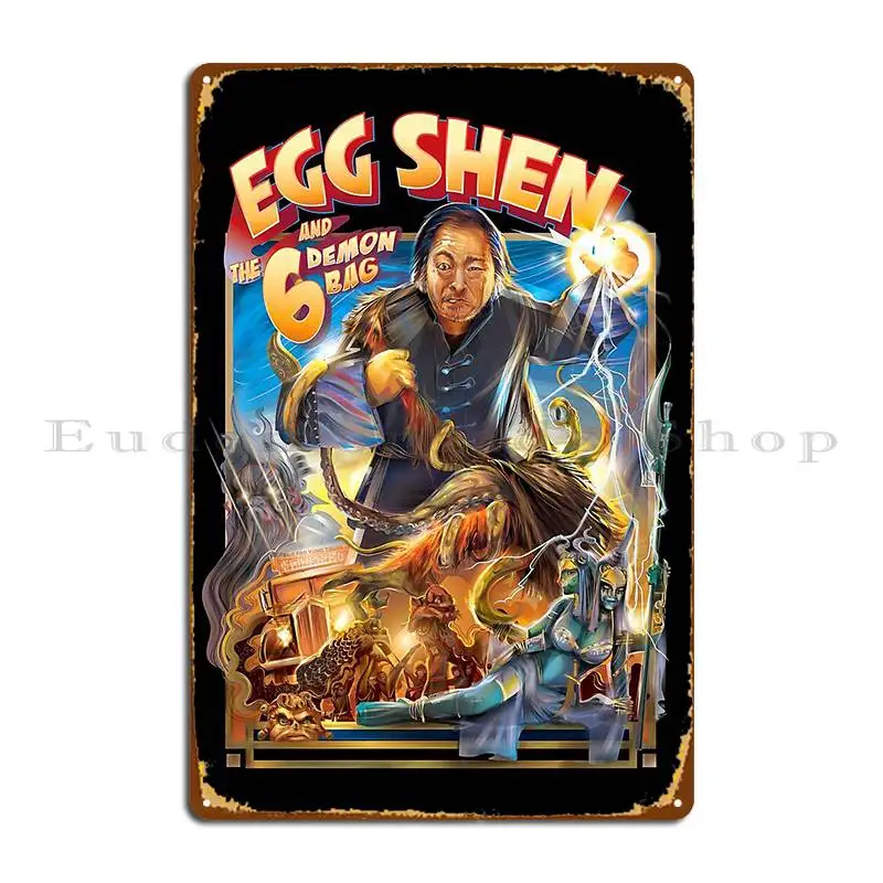 Egg Shens Six Demon Bag Metal Sign Paintingcustomized Cave Garage Wall Cave Tin Sign Poster