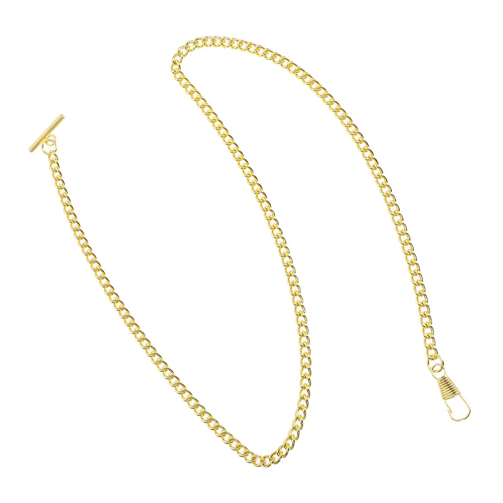 

65Cm Metal Pocket Vintage T-Bar Buckle For Suit Vest Belt Clip Retro Keychain Gift Men Women Golden Watch Jeans Belt Chain