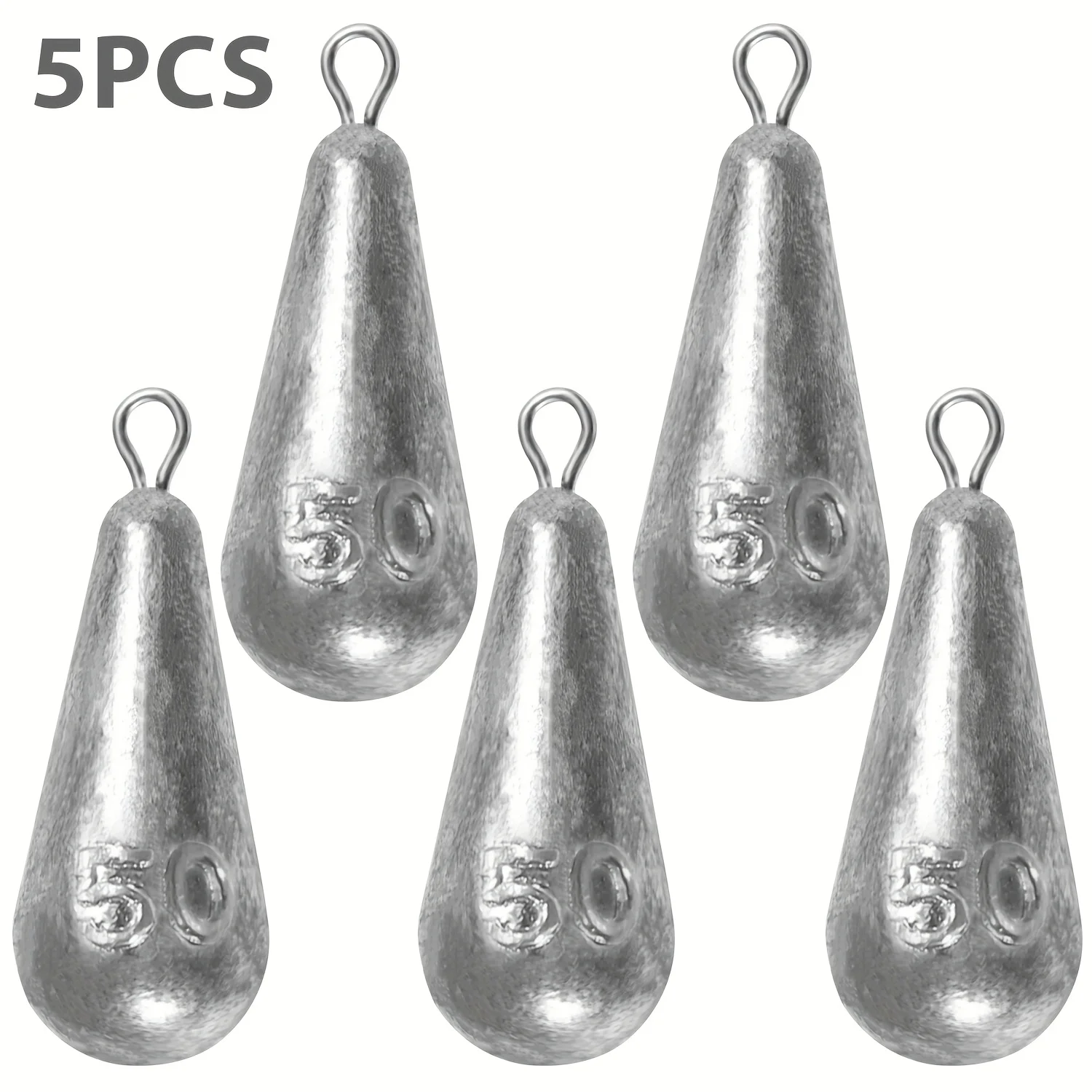 Fishing Weights Sinkers, 10 Sizes Teardrop-Shaped Fishing Lead Sinkers, Bass Casting Drop Shot Weights for Saltwater Freshwater image 3