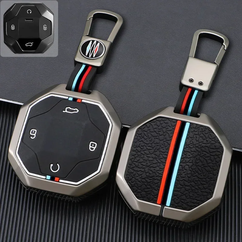 Zinc Alloy silicone car key case cover skin remote fob protector shell fit for Chery Jetour traveler T2