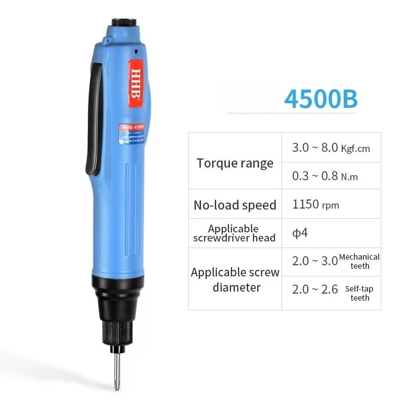 4500B Series Industrial Grade Electric Screwdriver with 0.3-0.8Nm Torque for Factory Assembly Lines