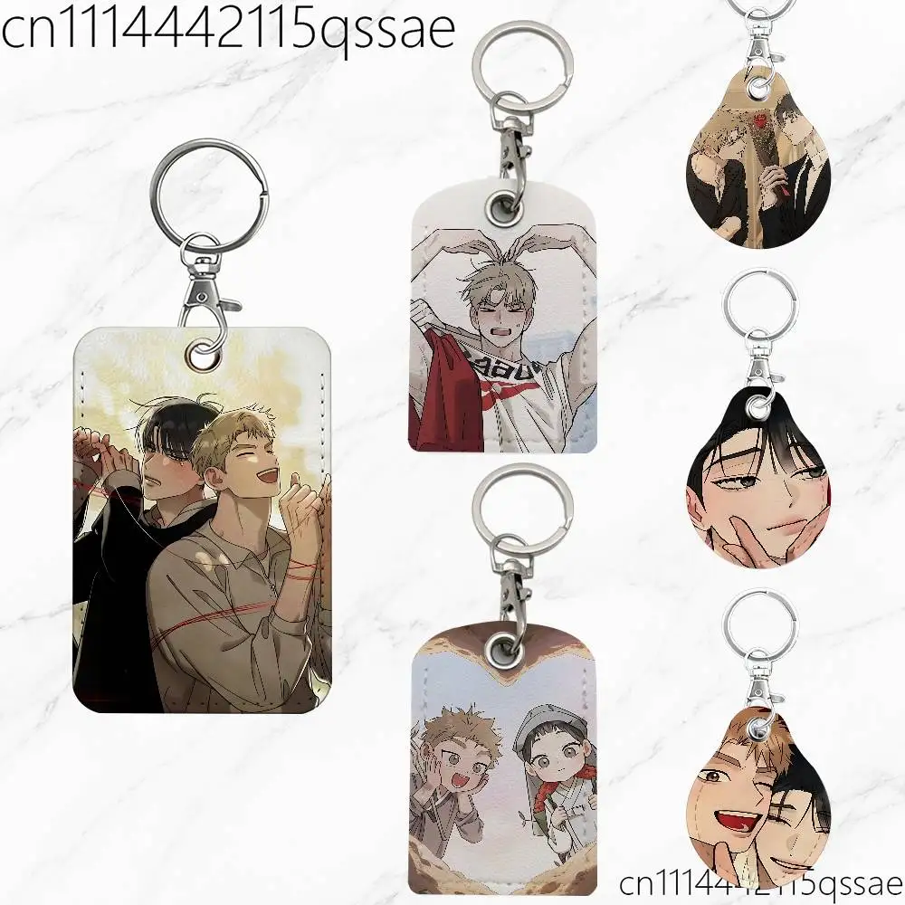 Red Thread Quest Anime Card Keychain Fashion Pendant Bag ID Door Card Case Bus Card Cute Adult