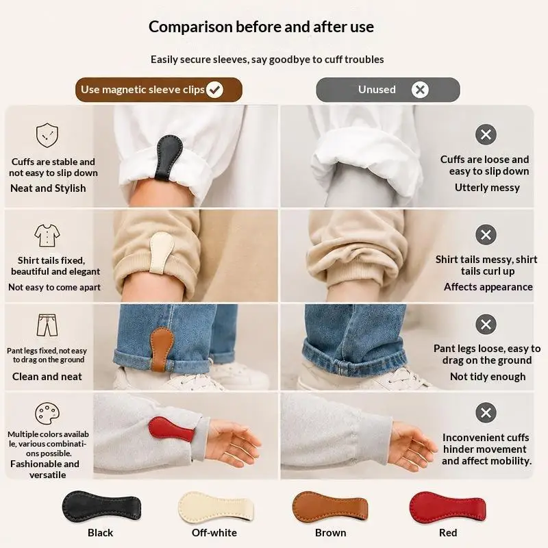 Fixed Magnetic Buckle Trouser Legs Detachable Nail-free Leg-retracting Buckle