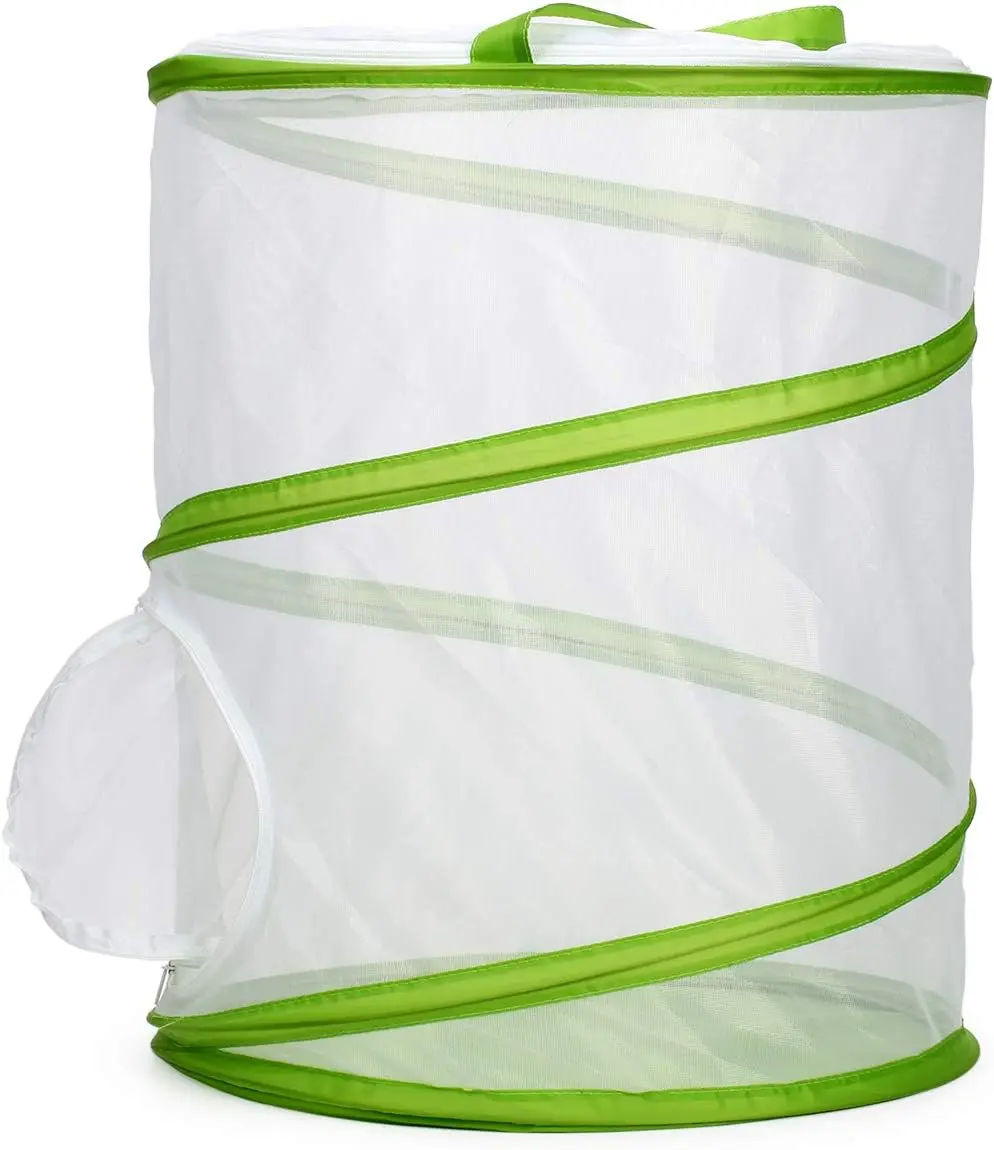 

Pop-up Insect & Butterfly Habitat Cage – 12"x14" Tall Terrarium for Raising Butterflies, Caterpillars & Insects