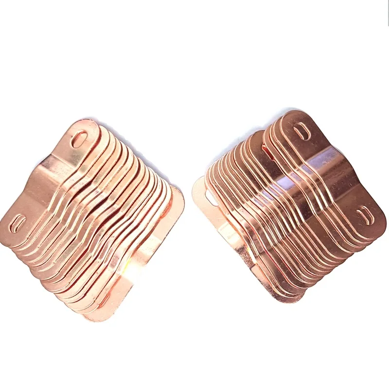 32pcs Battery Bus Bar Soft Copper Posts Straps 53mm Hole Central Pitch Connector Clip Contact For LiFePO4 Lithium Battery Cells