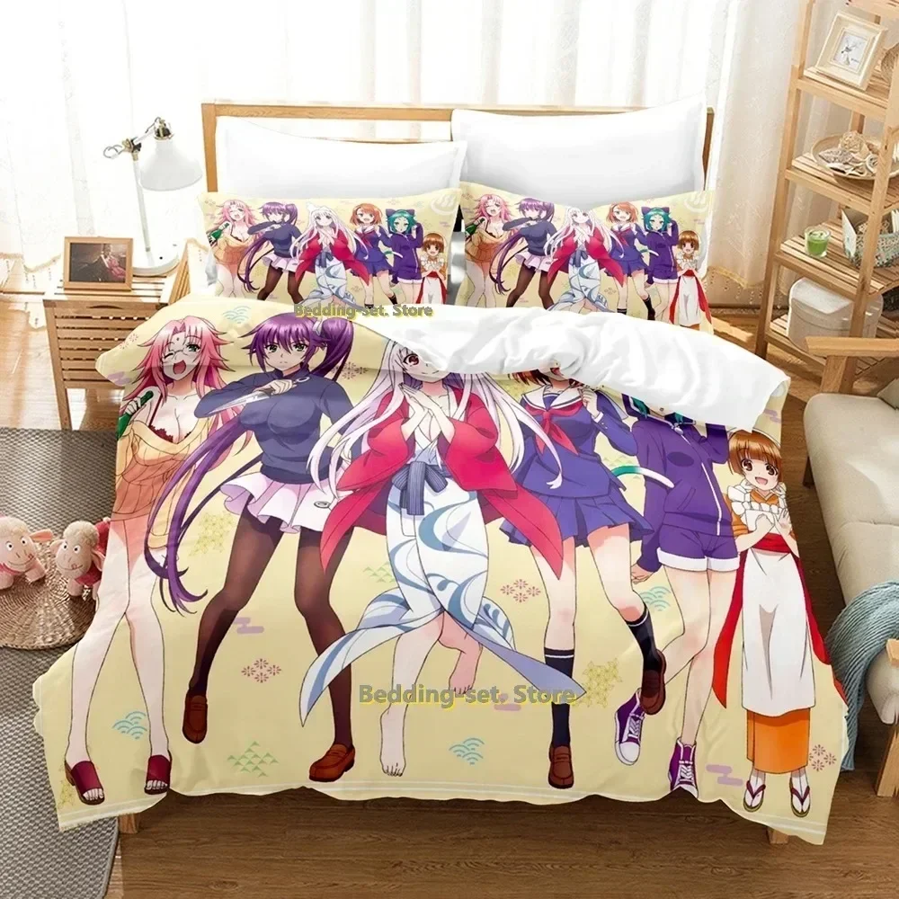 Yuragi-sou No Yuuna-san Bedding Set Single Twin Full Queen King Size Bed Set Adult Kid Bedroom Duvetcover Sets 3D Anime Bed