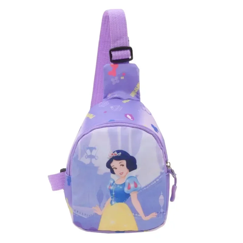 Disney Cute Stitch Chest Pack Anime Cartoon The Little Mermaid Minnie Mouse Frozen Crossbody Bags Mini Casual Shoulder Bags