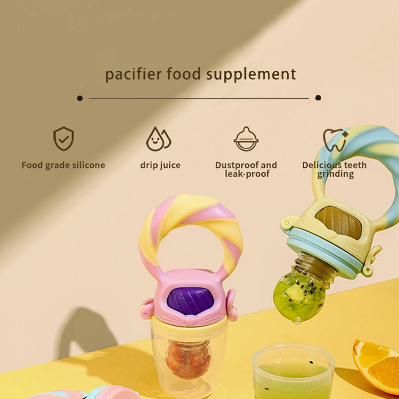 Baby Food Feeder Pacifier, Rotary Propulsion Type Fresh Fruit Feeder, Bpa-free Fresh Food Nibbler, Nipple Teat Pacifier Bottles