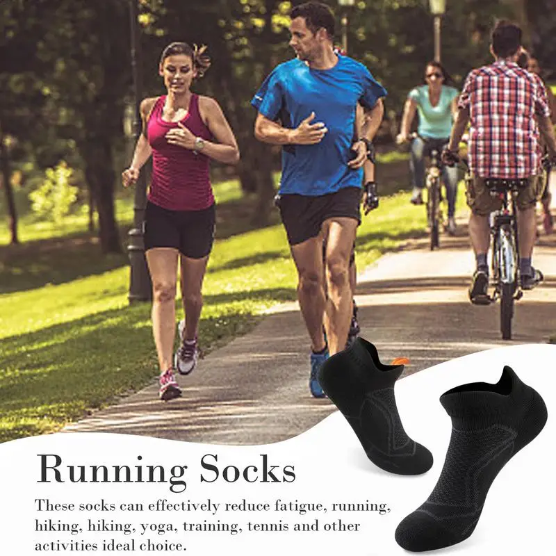 Ankle Compression Sock Breathable Comfort Athletic No Show Socks Low Cut Compression Cotton Cushioned Socks For Workout Running