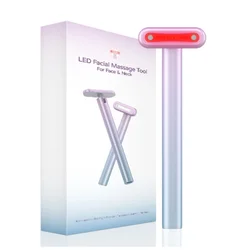 New 4 in 1 Facial Wand LED Red Light Therapy Facial Massage Tool EMS Face And Neck  Massager Skin Care Beauty Device