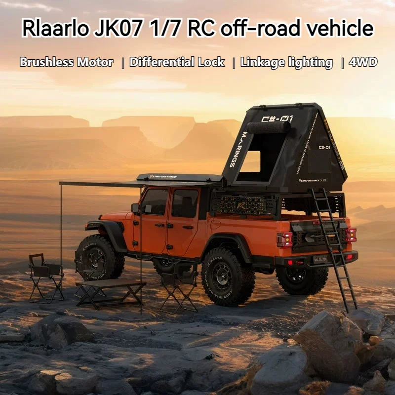 

Rlaarlo JK07 1/7 Scale Remote Control Electric Off-Road Vehicle Climbing Car with Differential Lock Transmission Two Speed Model