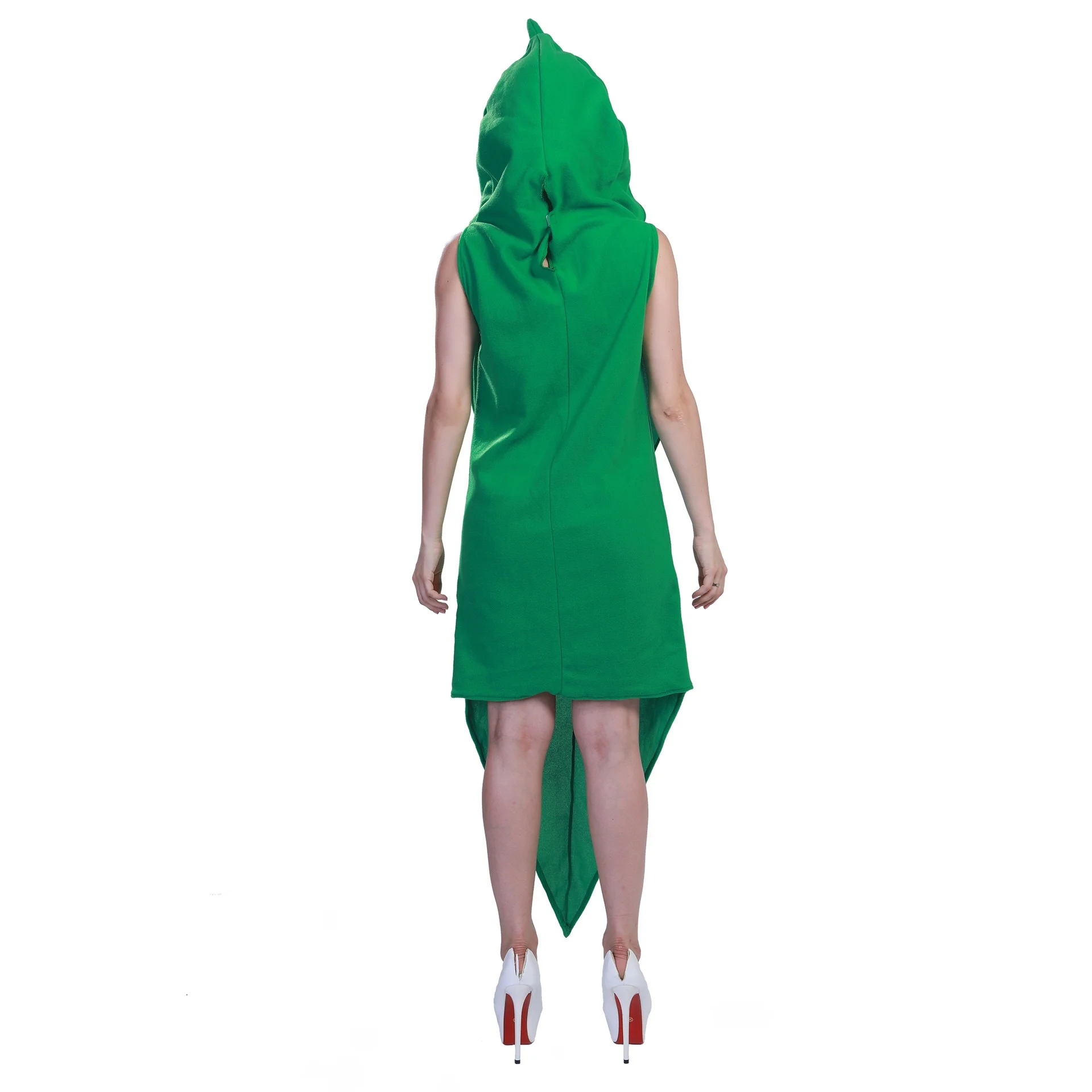 Halloween Festival Performance Anzug Par Bühne Rollenspiel Cosplay Erbse Schwamm Onesie Kostüm Damen Traditionelle ethnische Kleidung