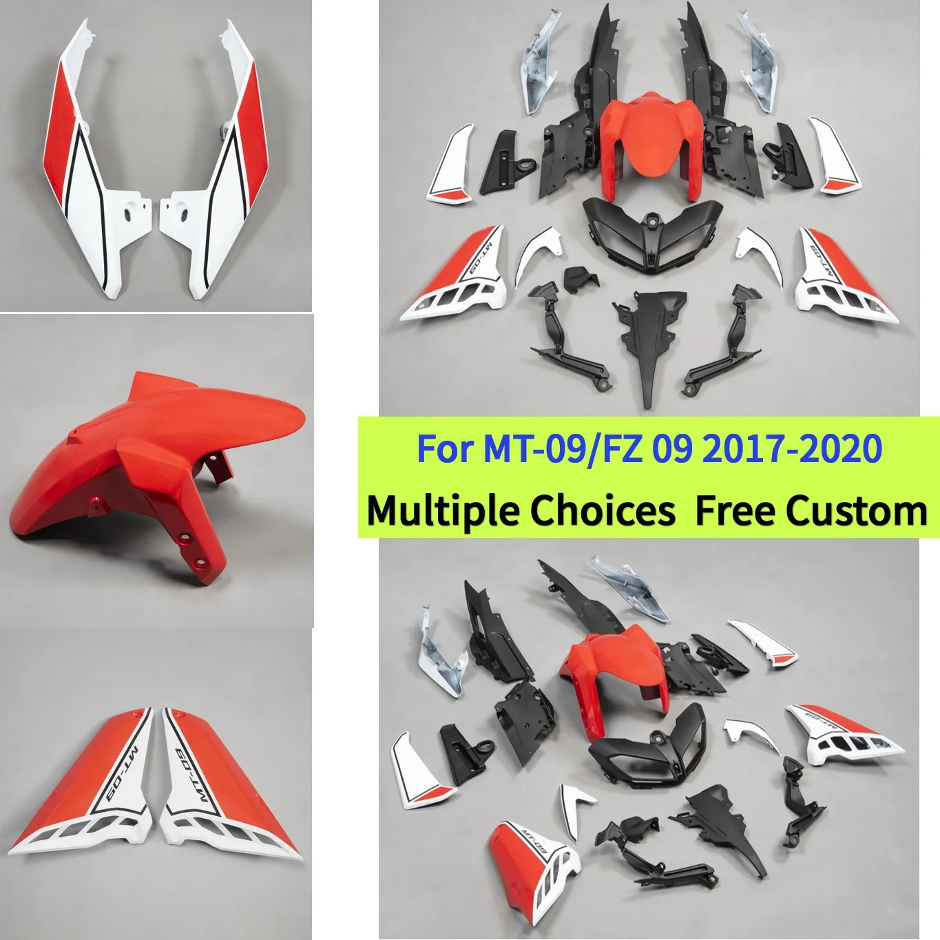 

Fairing Kit For Yamaha MT-09 2017 2018 2019 2020 MT 09 Y-AMT FZ-09 ABS Injection Molded Panels