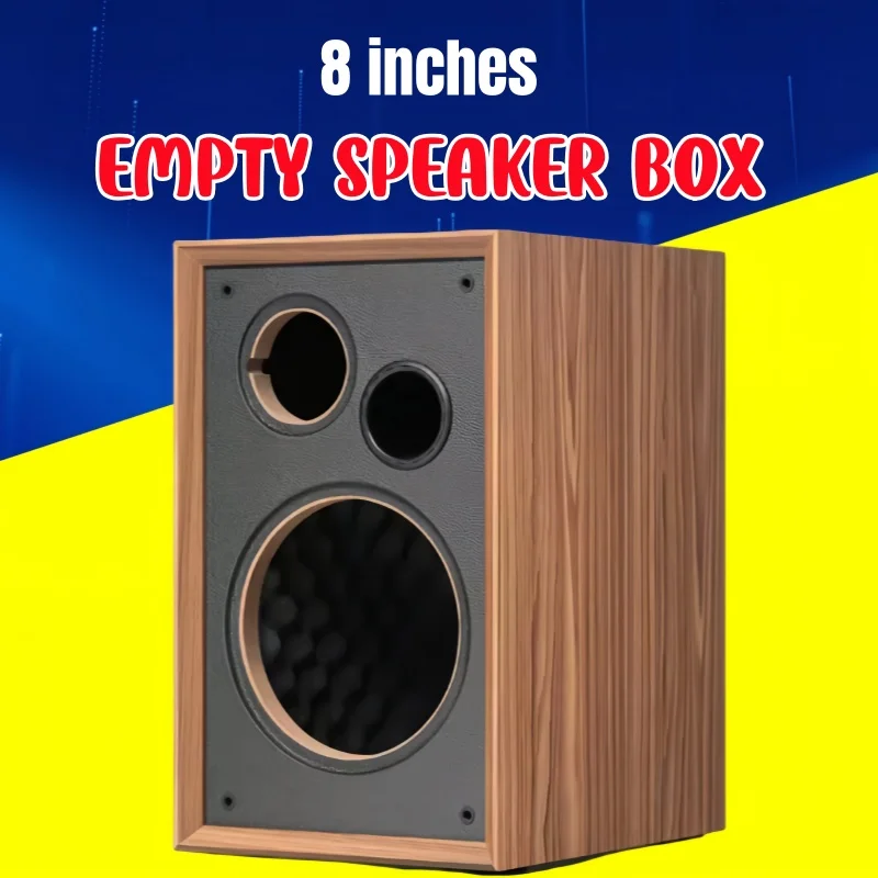 8-inch Empty Speaker Box, Car Subwoofer Sound Box, DIY Audio Modification, Wooden Speaker Housing,Two Divider Speaker Box