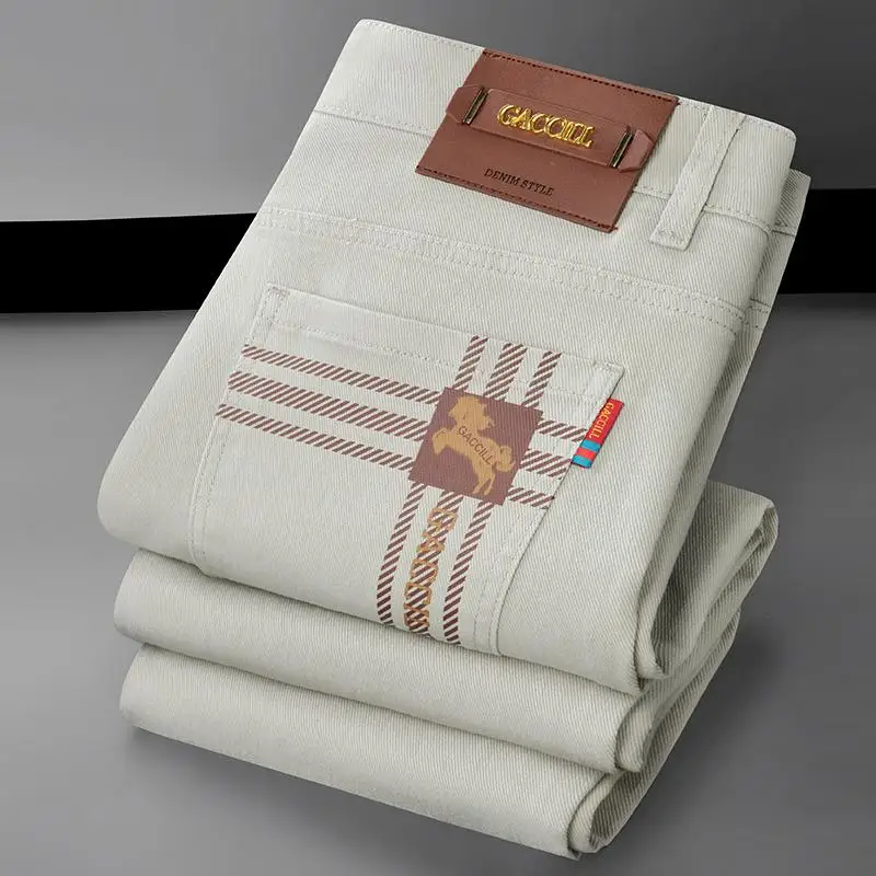 Nuevos Jeans Casuales de Verano para Hombre, Estilo Hong Kong de Alta Gama, Guangzhou Thirteen Bay, Levis Raloxifene, Cintura...