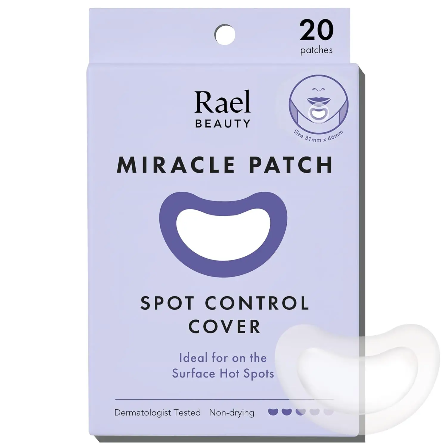 Hydrocolloid Acne Patches, Large Contoured Blemish Cover, 20 Count, Korean Skin Care
