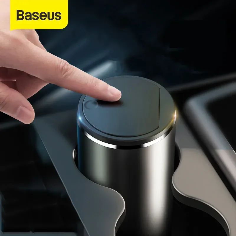 

Baseus Car Trash Bin Alloy Garbage Can For Car Dustbin Waste Rubbish Basket Bin Organizer Storage Holder Bag Auto Accessories