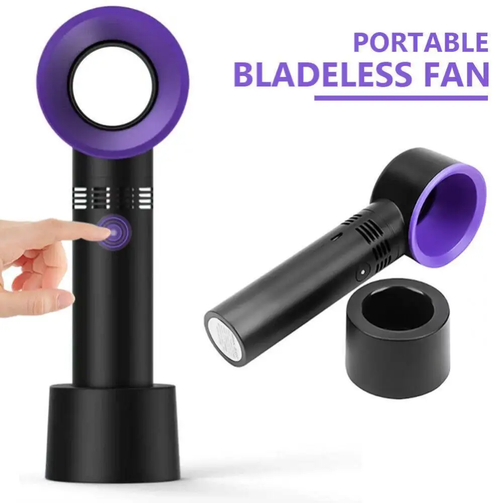 Hand-held Fan Silent Electric Fans Portable Easy To Use Air Cooling Fans Air Colder Bladeless Fan 360 ° Suction Mini Safe