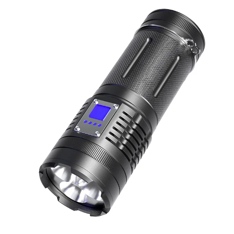 Strong light flashlight P50 power display type-c fast charging USB output remote flashlight