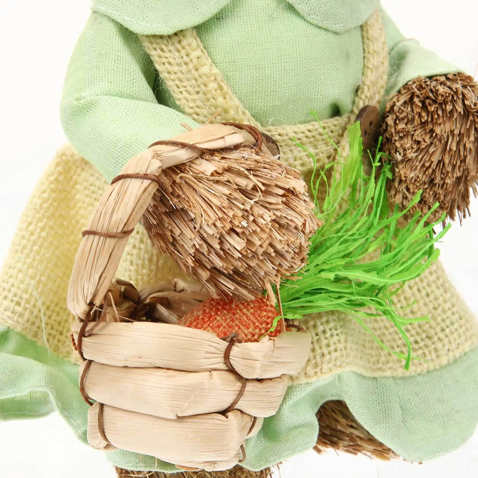 

2Pcs Straw Woven Rabbit Statues Premium Cartoon Bunny Decor for Garden Bonsai Desktop Easter Home Decoration Straw Woven Bunny