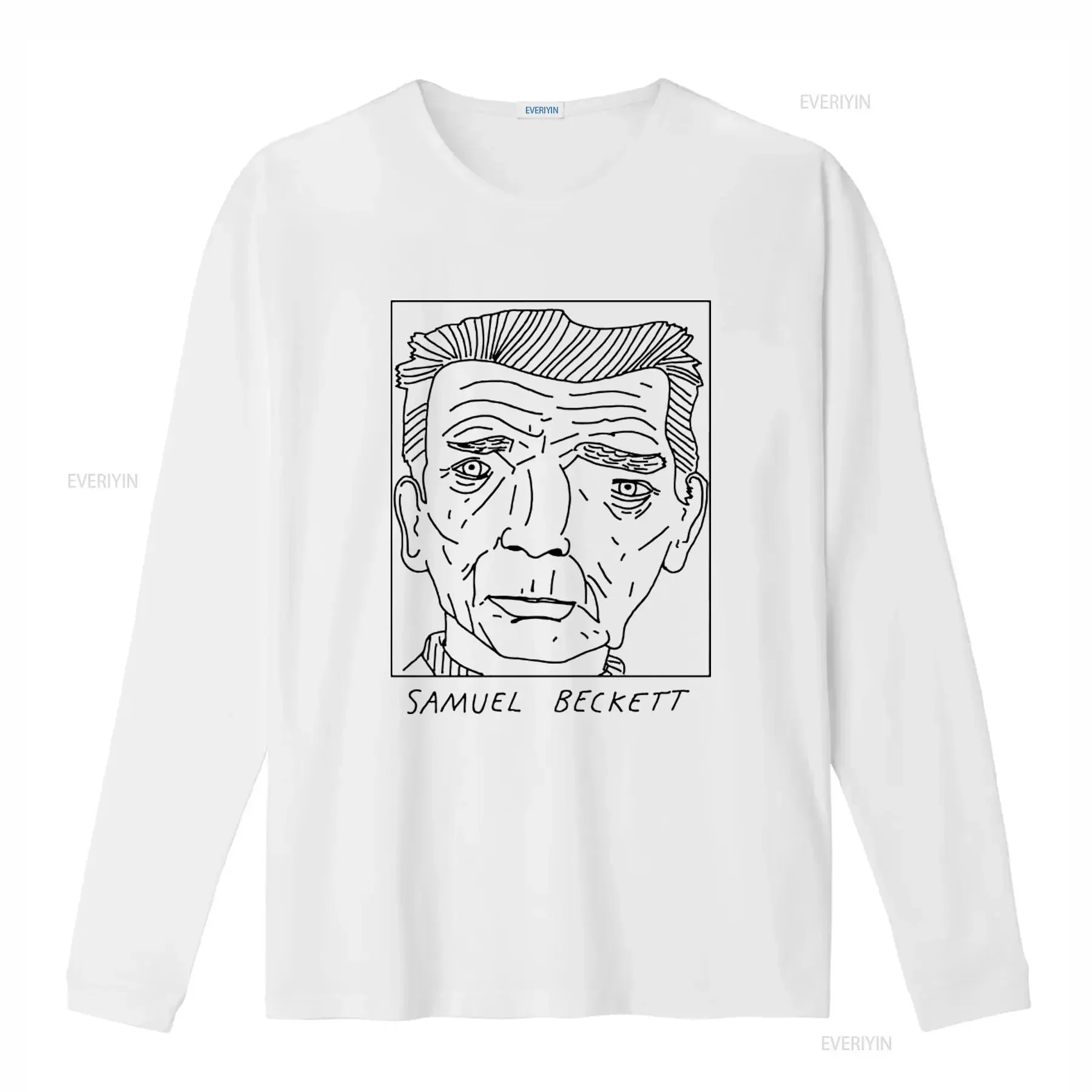 Badly Drawn Authors Samuel Beckett T Shirt Unique Design Comfortable Fit Free Worldwide Delivery vintage Washed streetwear