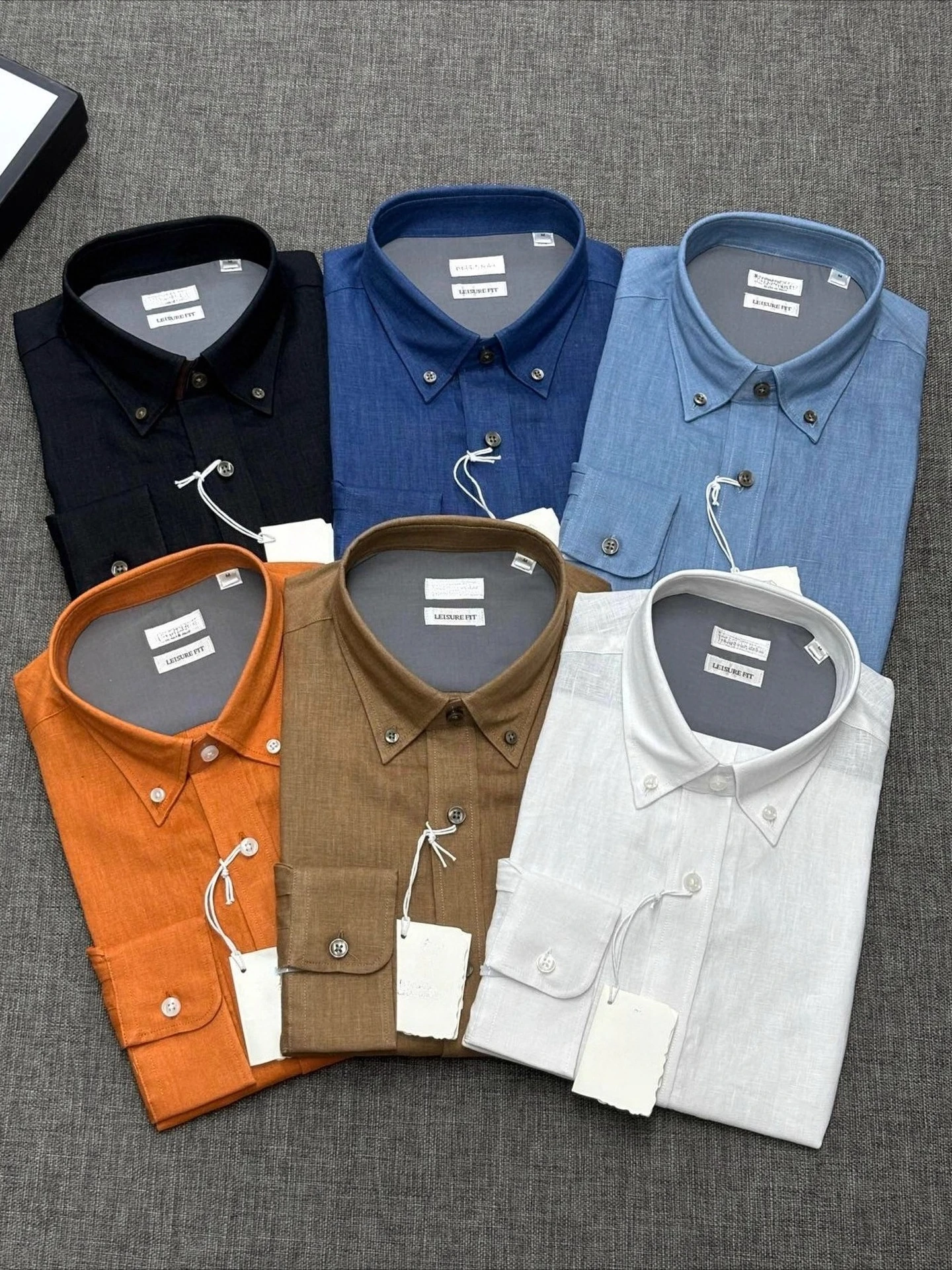

BC linen shirt loose button neck breathable old money style long sleeve business casual shirt