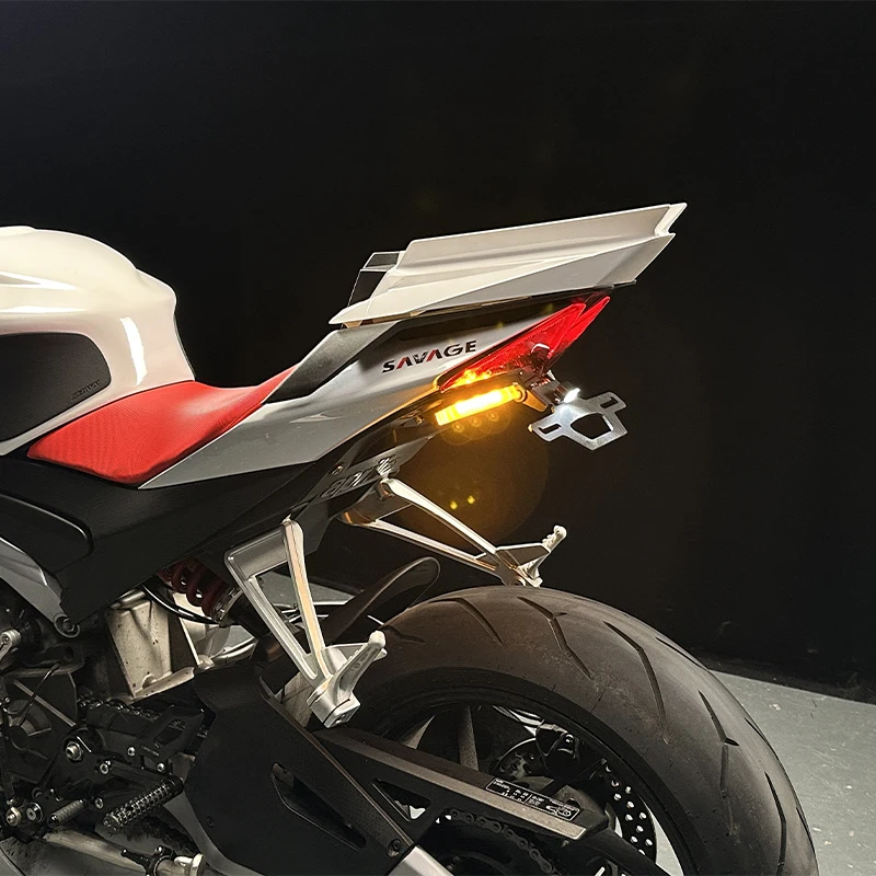 For Aprilia RS660 Tuono 660 V4 RSV4 1100 Factory Foldable License Plate Holder Motorcycle Tail Tidy Fender Eliminator LED Light