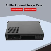 2U Chassis Aluminum Panel Ultra Short Industrial Control Server Chassis Data Storage Motherboard Server Case 7