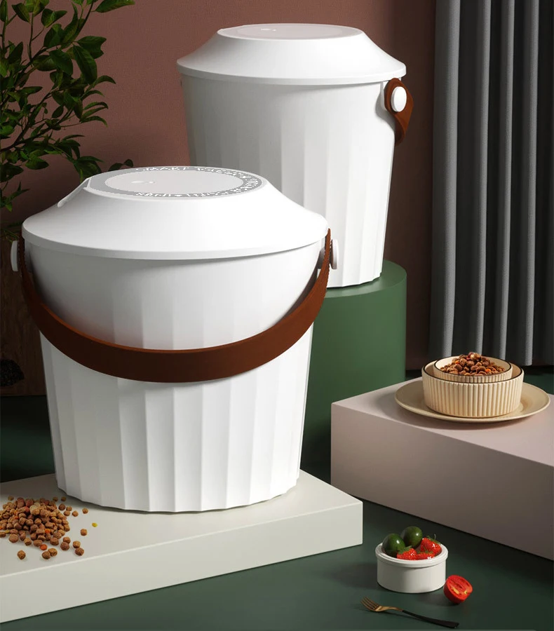 

USB Charge Automatic Vacuum Food Rice Container Storage Box Self Vacuumizing Airtight Cat Dog Pet Food Storage Container Bin