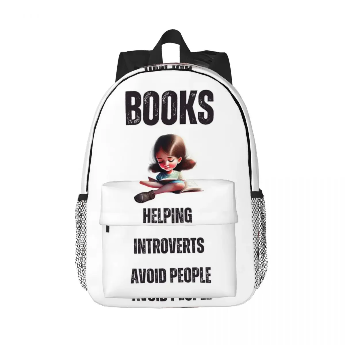 Copy Of Books Helping Introverts Avoid People Backpacks Boys Girls Bookbag Children School Bags Travel Rucksack Shoulder Bag