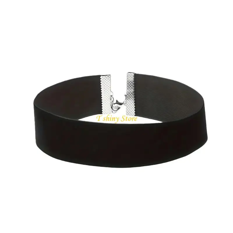 N58F Gothic Velvets Ribbon Necklace Adjustable Neckchain Jewlery for Special Event