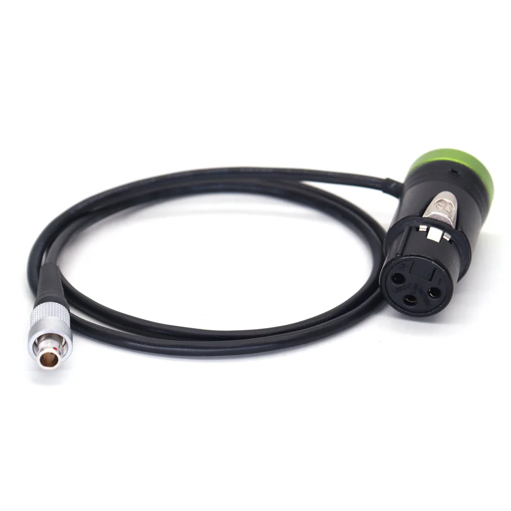 Low profile XLR 3-pin female to FVB 3pin audio cable for Sennheiser SK2000 transmitter Containing noise reduction chips