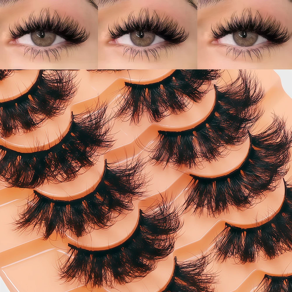 7-أزواج من الرموش الصناعية من سلسلة أوروبية وأمريكية رموش تكثيف سميكة تايلاندية طراز عصري رقيق للغاية #3