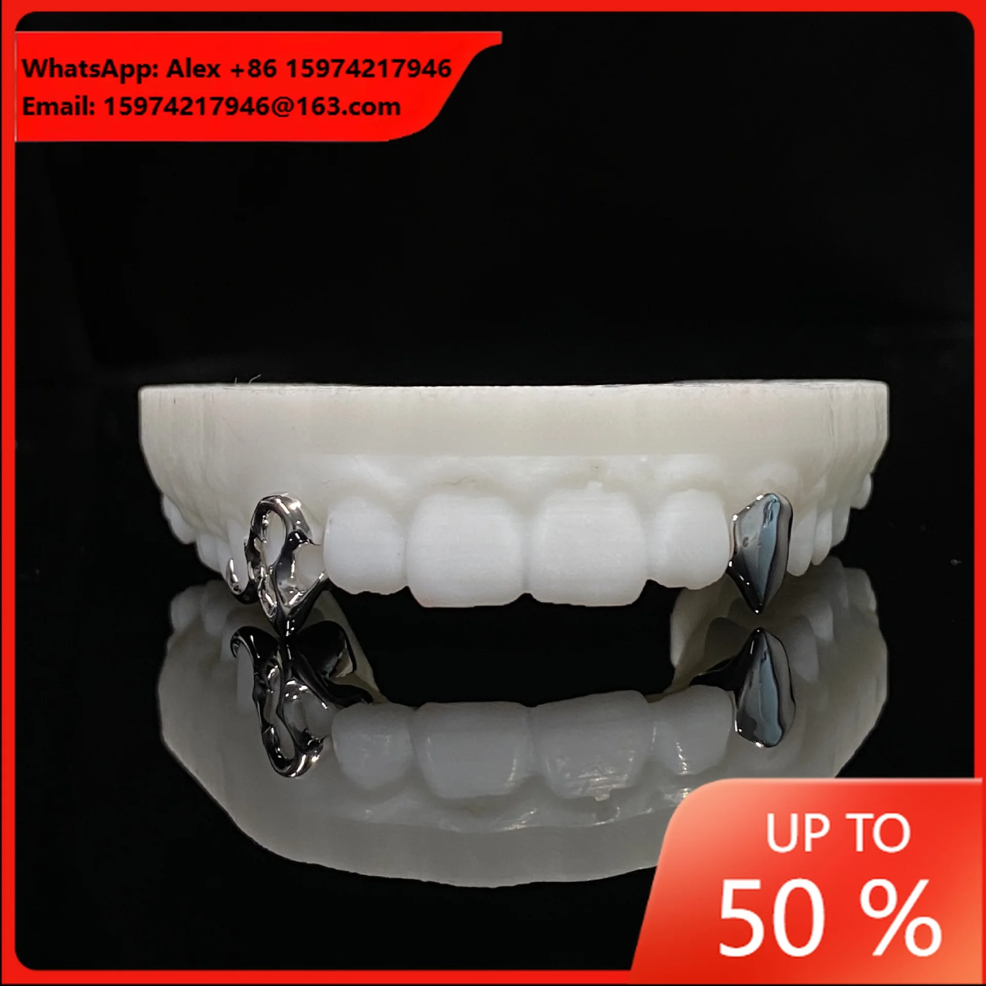 Hollow Plum Blossom Smooth Top 4 European And American Cross-border Hot-selling Grillz