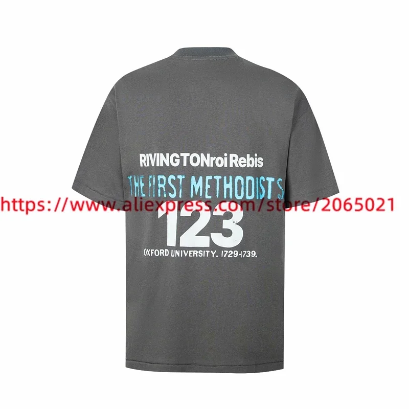 تي شيرت رمادي عتيق للرجال والنساء ، أعلى تي شيرت RRR123 ، أفضل جودة ،