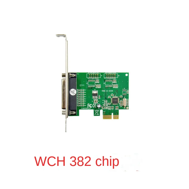 PCI-E ไปยังพอร์ตการ์ดแบบขนาน LPT PCIe ไปยังพอร์ตเครื่องพิมพ์ WCH382L การ์ดขยาย25รู