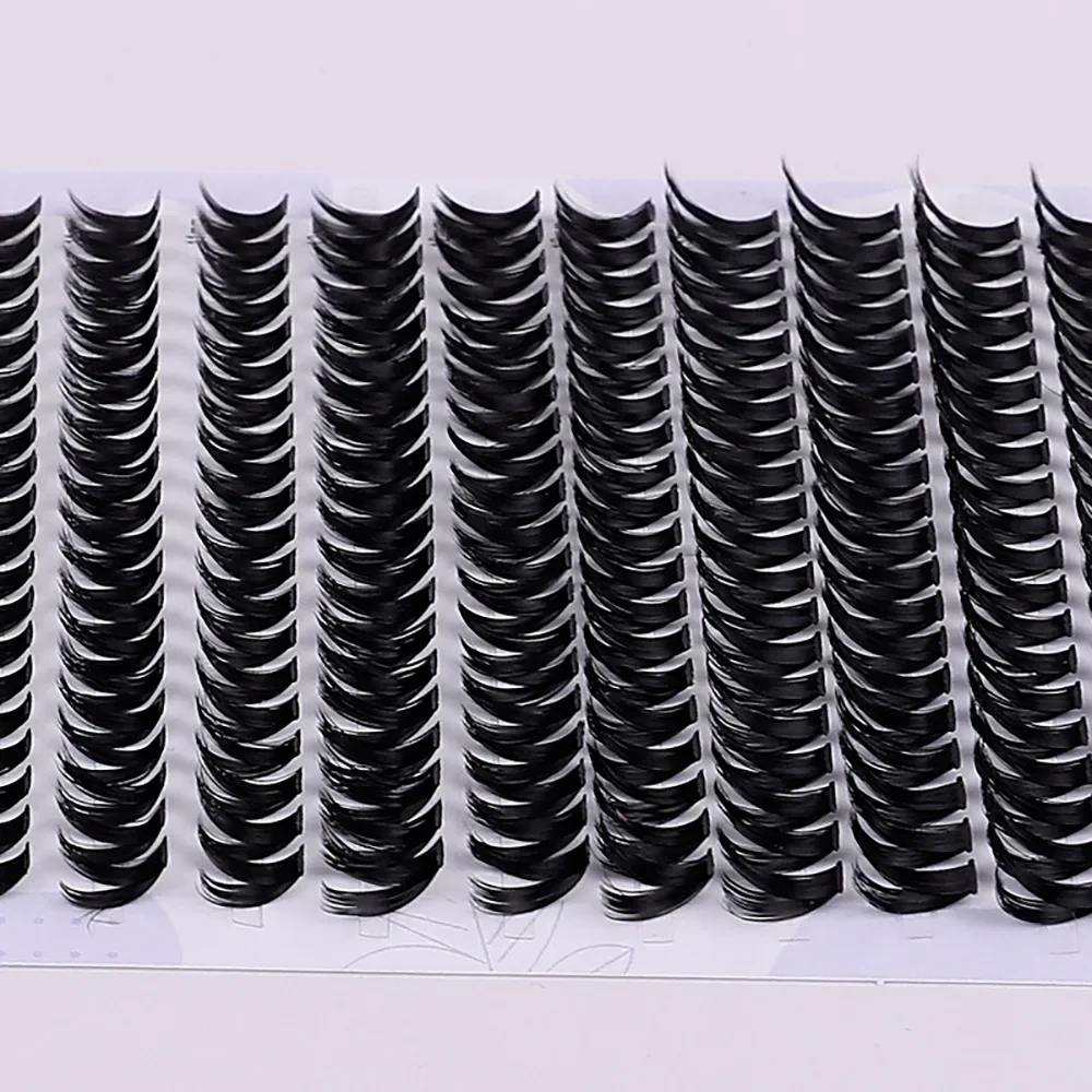 Cluster Lashes 200pcs DIY Eyelash Extension D Curl Long Individual Lashes Mixed Tray Faux Mink Lash Clusters Extensions