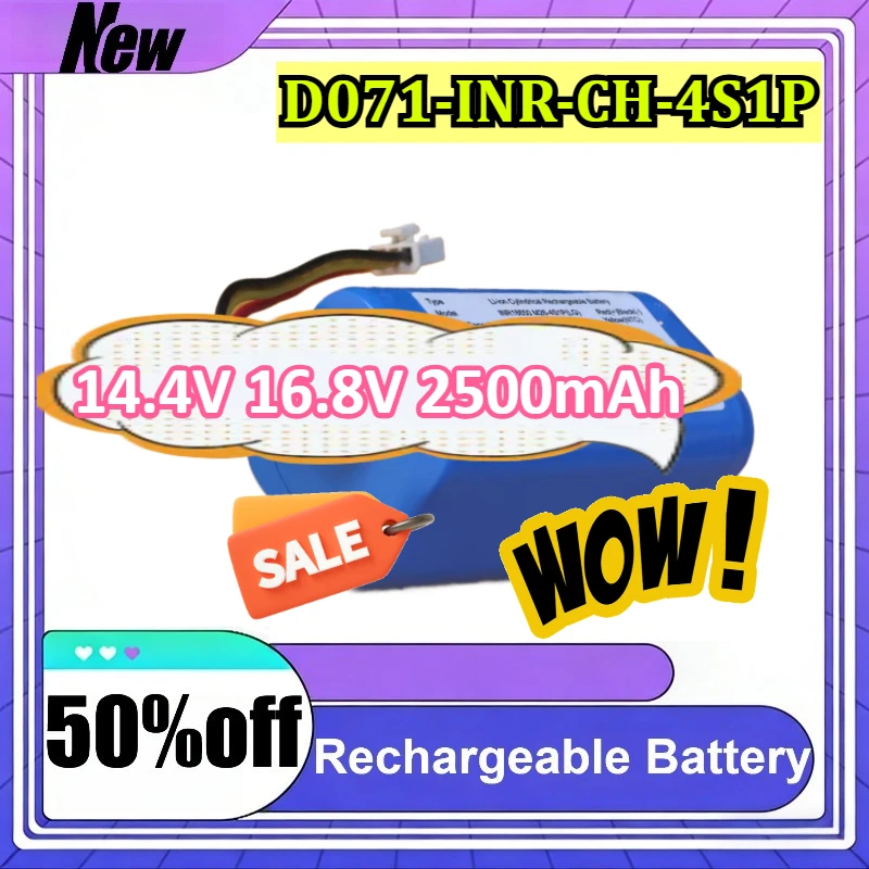 

Литий-ионный перезаряжаемый аккумулятор 14.4В 16.8В 2500мАч D071-INR-CH-4S1P для робота-пылесоса Morse Robomate