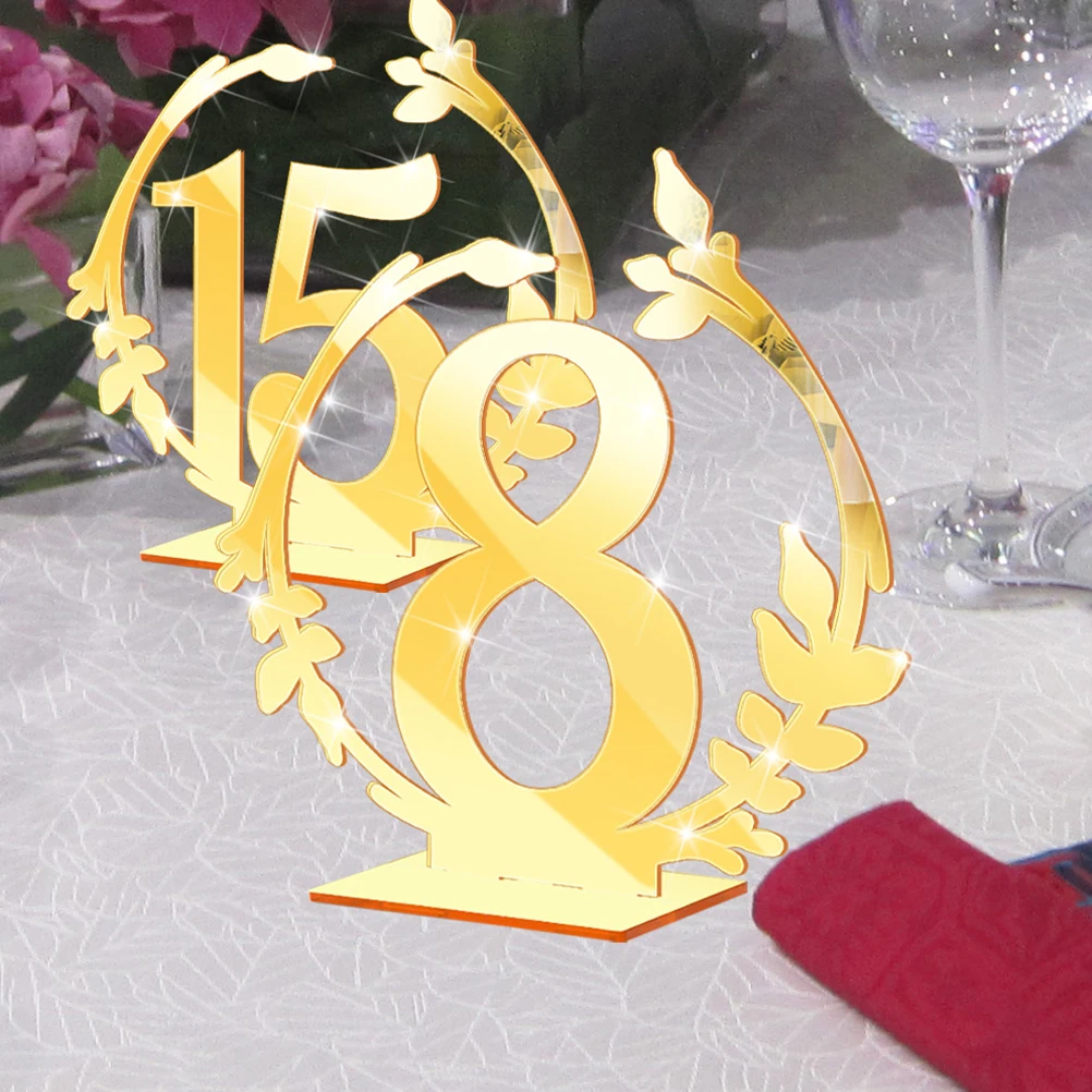 10pcs Wedding Table Number Signs Holder For Wedding Party Restaurant Event Banquet Bridal Shower Reusable