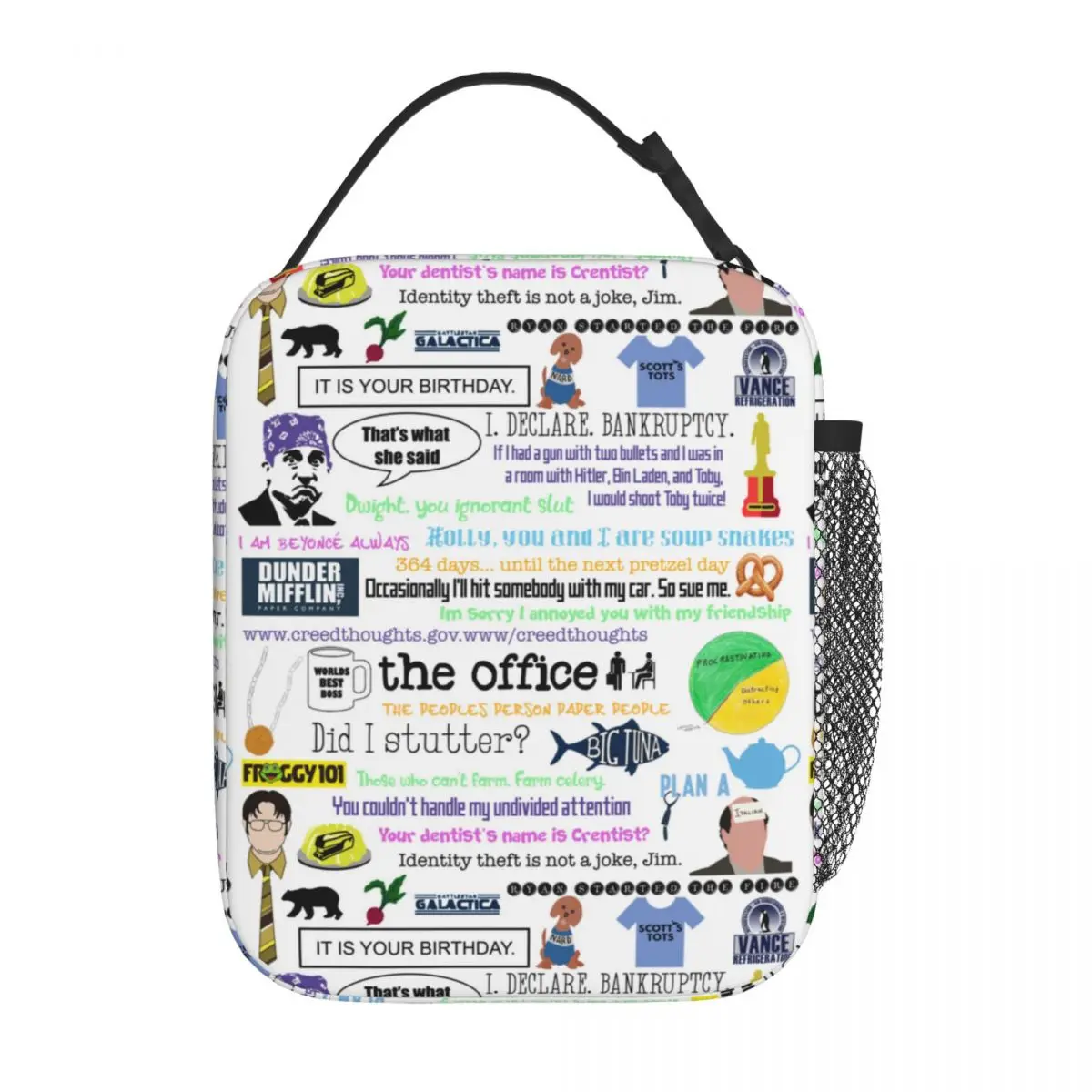 The Office Meme Collage Accessories Insulated Lunch Bag Work Storage Food Box Portable All Season Thermal Cooler Bento Box