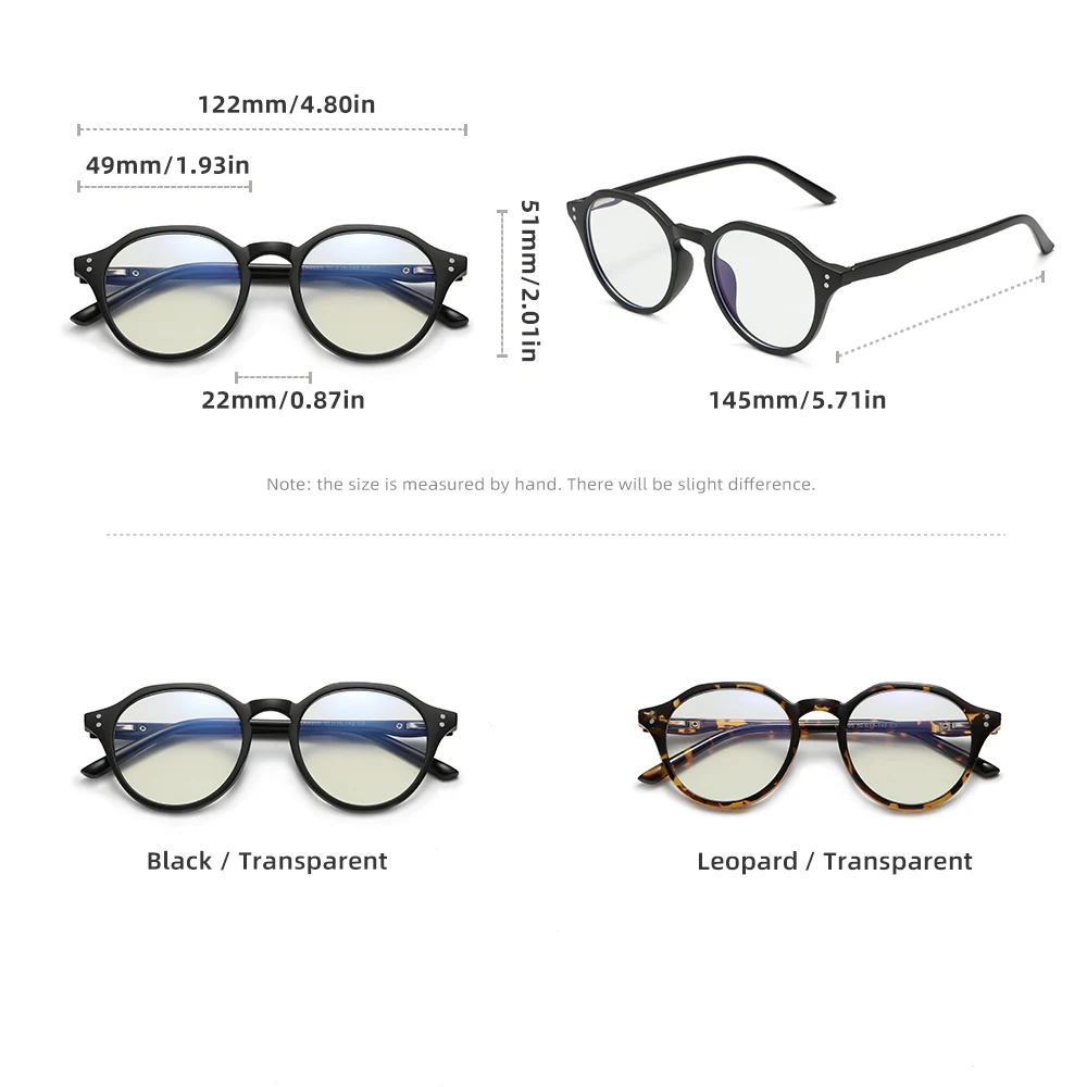 KINGSEVEN Round Blue Light Blocking Glasses Men/Women Students Computer Anti-Blue Ray Eyewear Transparent Lens Eyeglasses - Image 3