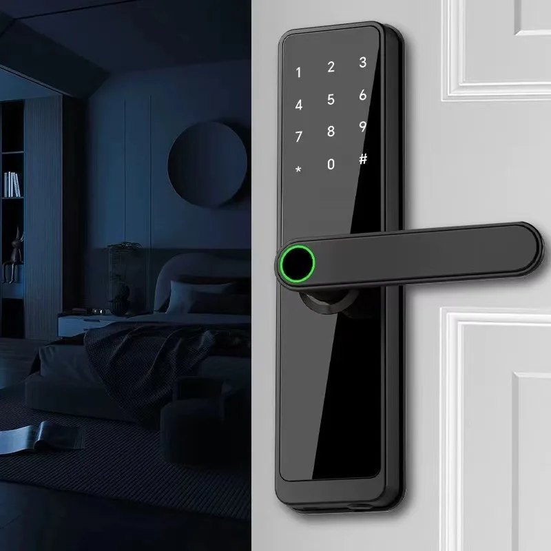 Wooden door Fingerprint lock Office password lock Bedroom door Household smart Apartment management Electronic