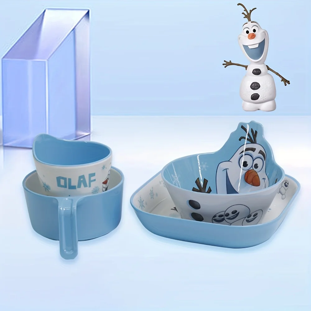 1pc Disney  tableware cartoon Frozen Olaf tableware Set,incouding plate,bowl,cup for Family Dinner Christmas birthday tableware