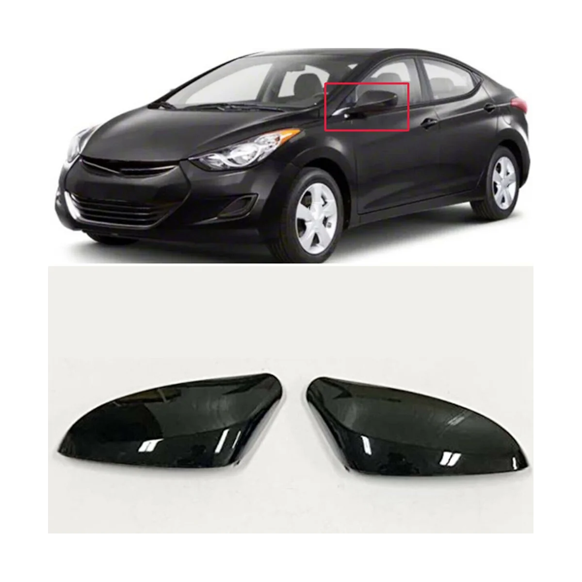 Rear Mirror Cover+LED Turn Signal Repeater Lamp for Hyundai Elantra MD Avante MD 2011-2016 876163X000 876143X000