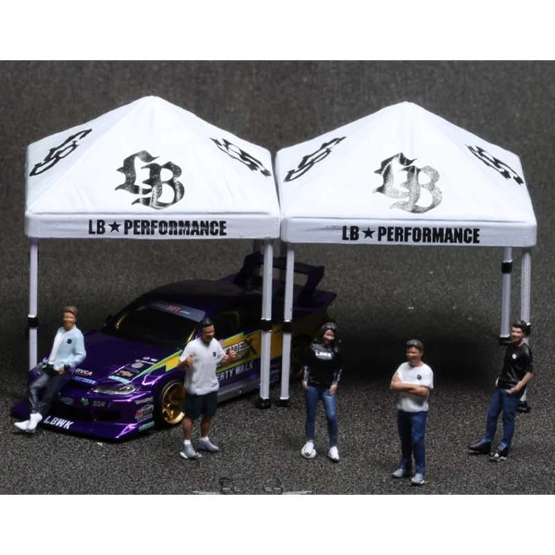 AD 1/64 Liberty Walk Tent Set Alloy Toy Motor Vehicle Diecast Metal Model Gifts