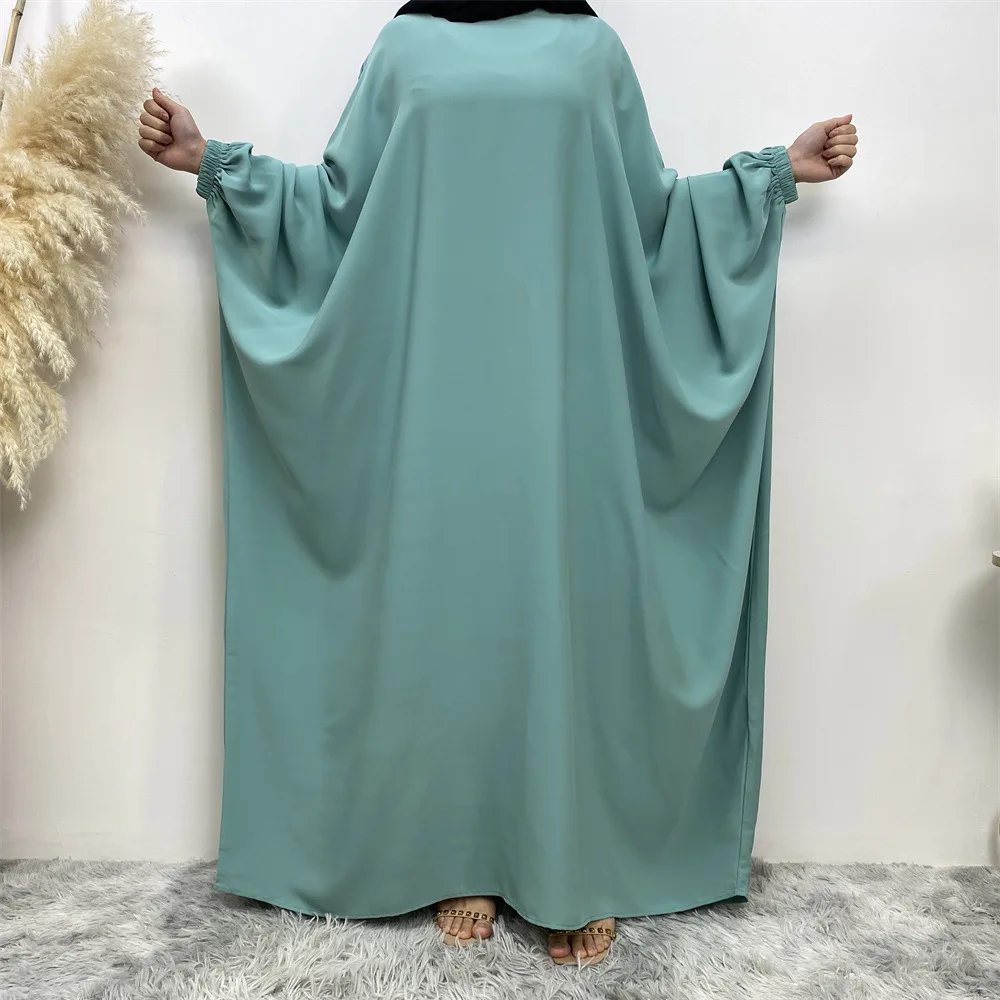 

New Ramadan Eid Butterfly Batwing Abaya for Women Dubai Simple Turkey Islam Muslim Kaftan Dress for Women Kaftan Femme Musulman