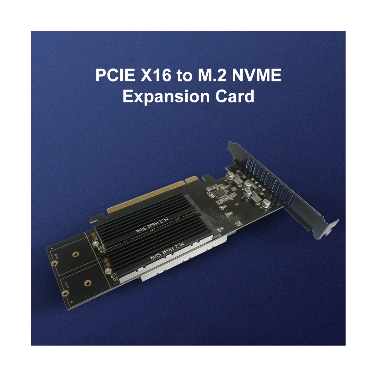 Imagem -03 - Placa de Expansão Pci Express com Dissipador Adaptador Pcie para m2 Pcie X16 Portas m2 Nvme m Key Ssd Pci