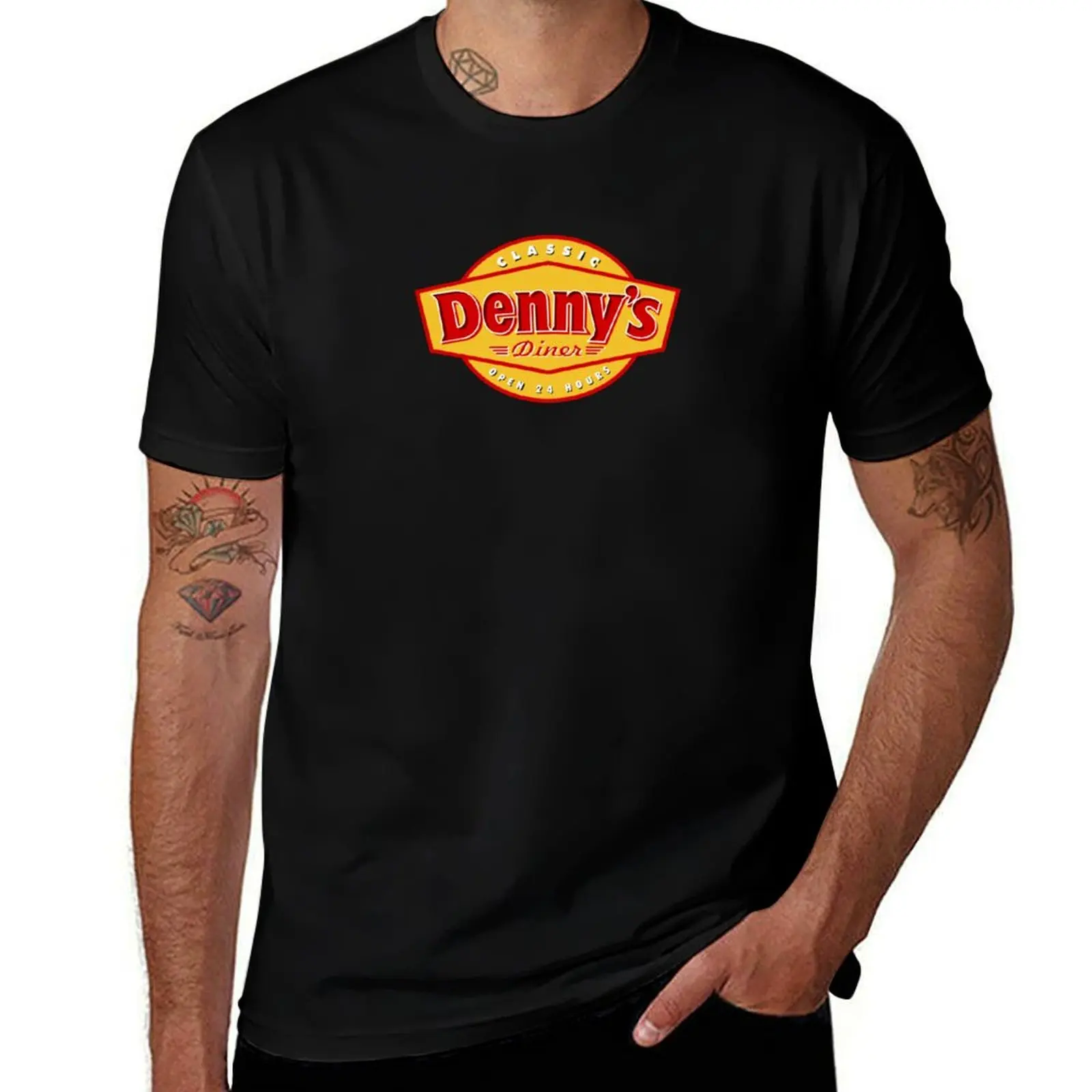 Superbe t-shirt au design Denny's, décontracté, léger, à manches courtes