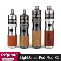 Original BP MODS Lightsaber Pod Mod Kit 1500mAh/2100mAh Battery Wood Sleeve Mod with 5ml Pod Tank Fit TMD Coil For DL/MTL Vaping