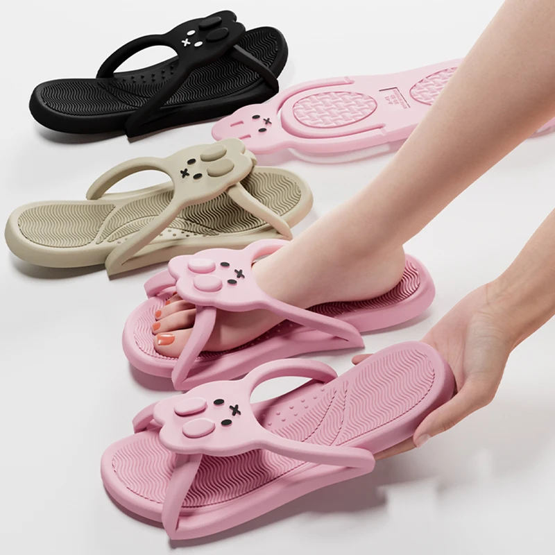 

Lightweight Travel Folding Eva Slippers Women 2026 Summer Non Slip Home Bathroom Slides Woman Comfortable Soft Sole Couple Shoes